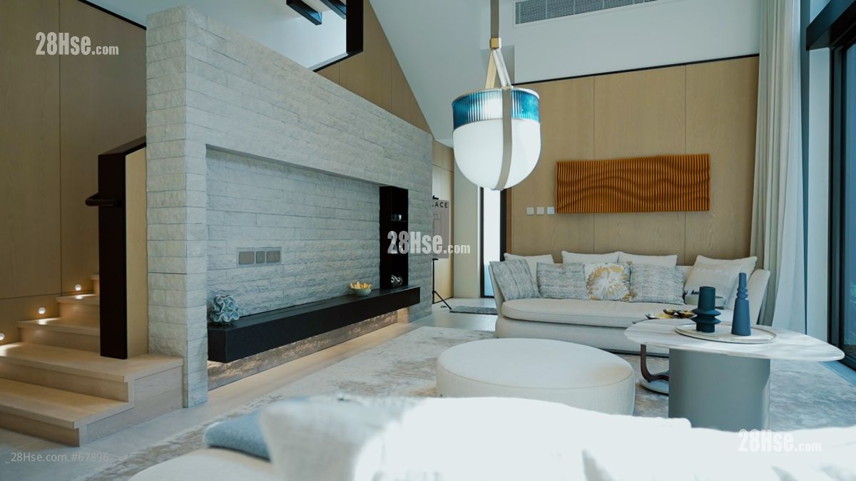 除了沿用玄關的木元素外,也加入了一些石材。雖然看上去頗簡約,但整件事不失大雅。