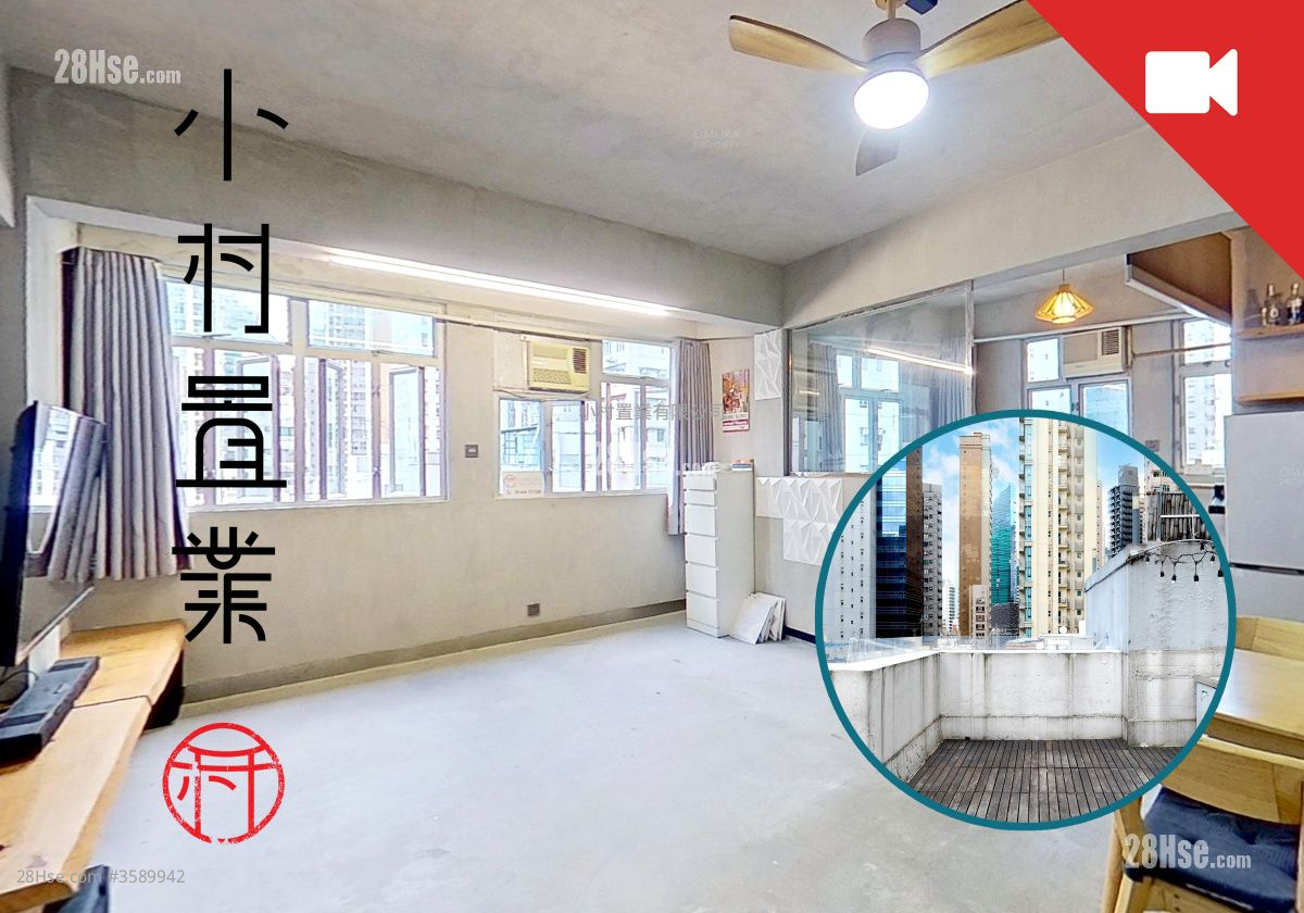 卑利街63-63A 租盤 1 房 , 1 浴室 335 平方呎