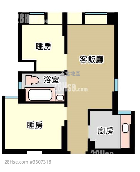 New Kwai Fong Gardens Sell 2 Bedrooms , 1 Bathroom 418 ft² New Kwai Fong Gardens Sell 2 Bedrooms , 1 Bathroom 418 ft²
