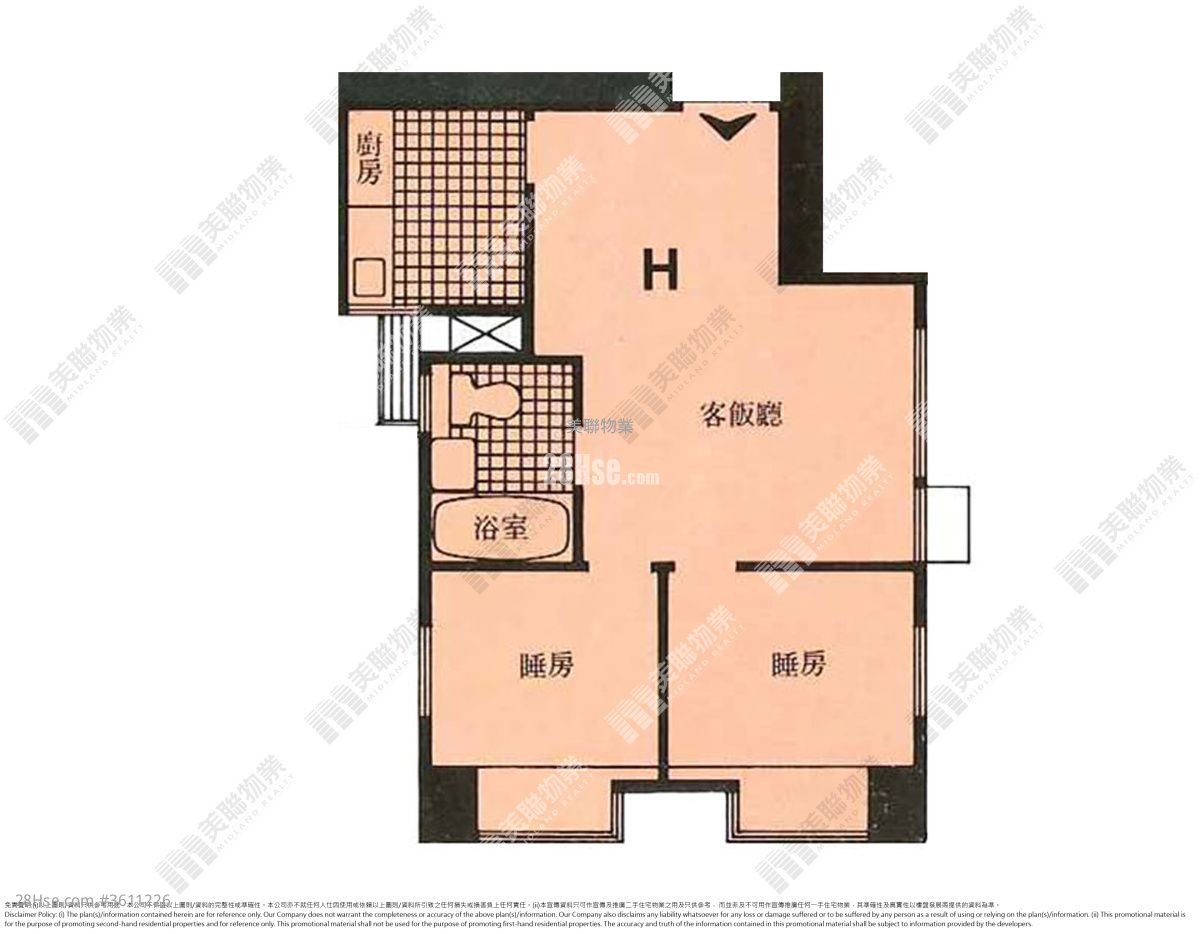 金輝花園 售盤 2 房 386 平方呎 金輝花園 售盤 2 房 386 平方呎