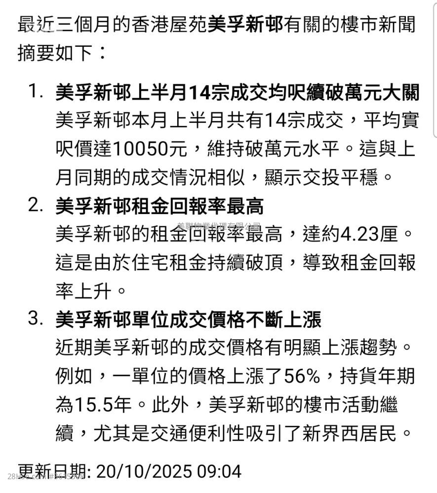 美孚新邨 售盤 2 房 , 1 浴室 640 平方呎 美孚新邨 售盤 2 房 , 1 浴室 640 平方呎