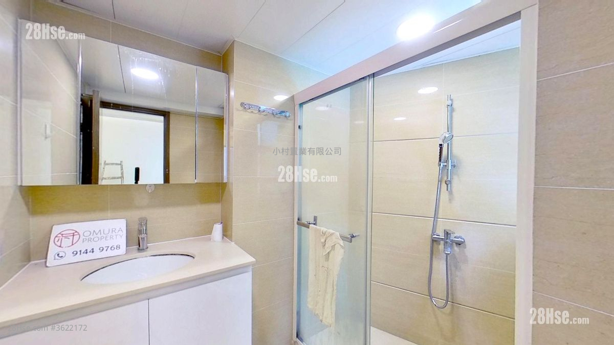 浴室: 百寧大廈 租盤 2 房 , 1 浴室 499 平方呎 浴室: 百寧大廈 租盤 2 房 , 1 浴室 499 平方呎