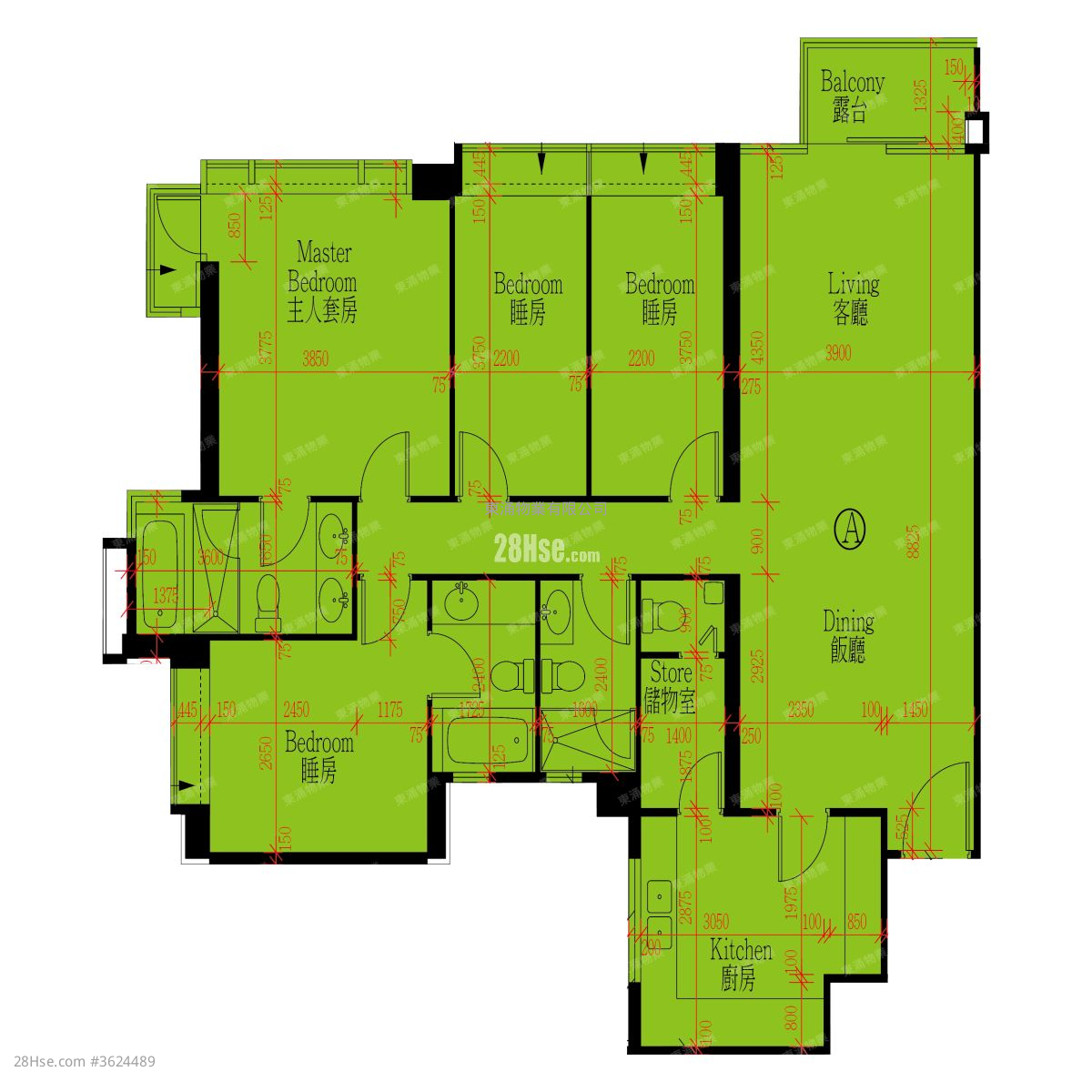 昇薈 售盤 4 房 , 4 浴室 1,377 平方呎