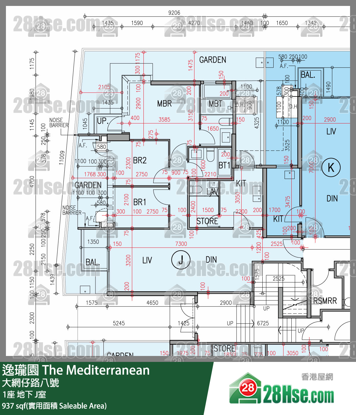 逸瓏園 單位平面圖(由 28Hse 提供) 逸瓏園 單位平面圖(由 28Hse 提供)