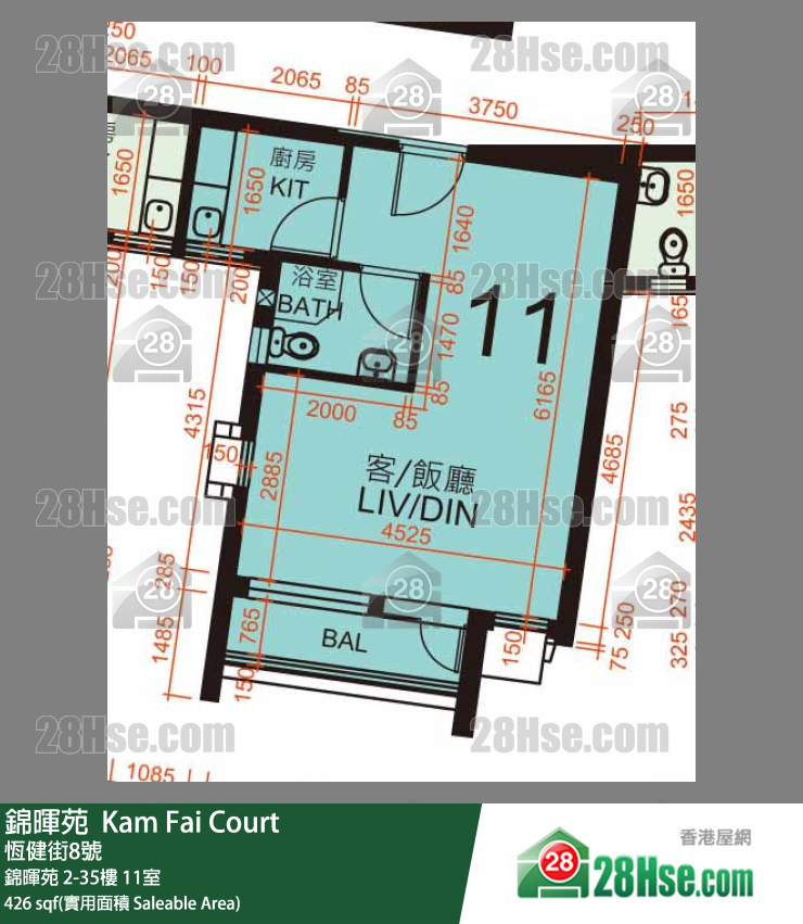 Kam Fai Court Unit FloorPlan (Provided by 28Hse) Kam Fai Court Unit FloorPlan (Provided by 28Hse)