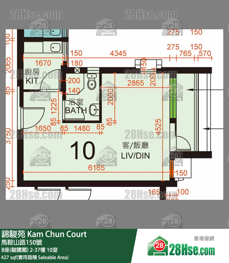 錦駿苑 單位平面圖(由 28Hse 提供) 錦駿苑 單位平面圖(由 28Hse 提供)
