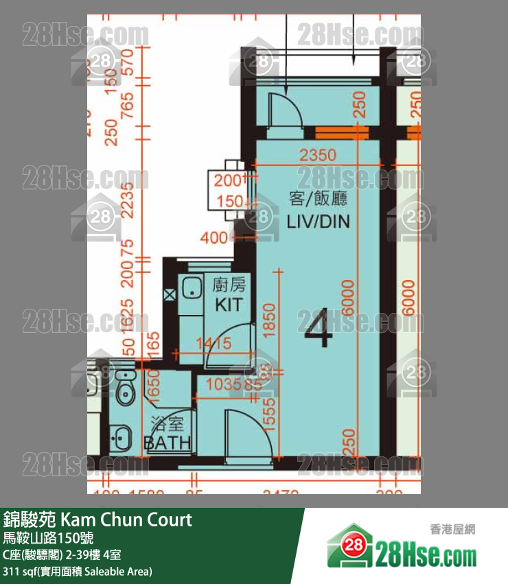 Kam Chun Court Unit FloorPlan (Provided by 28Hse) Kam Chun Court Unit FloorPlan (Provided by 28Hse)