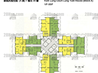 锦龙苑 龙悦楼(A座) 1-35楼 平面图