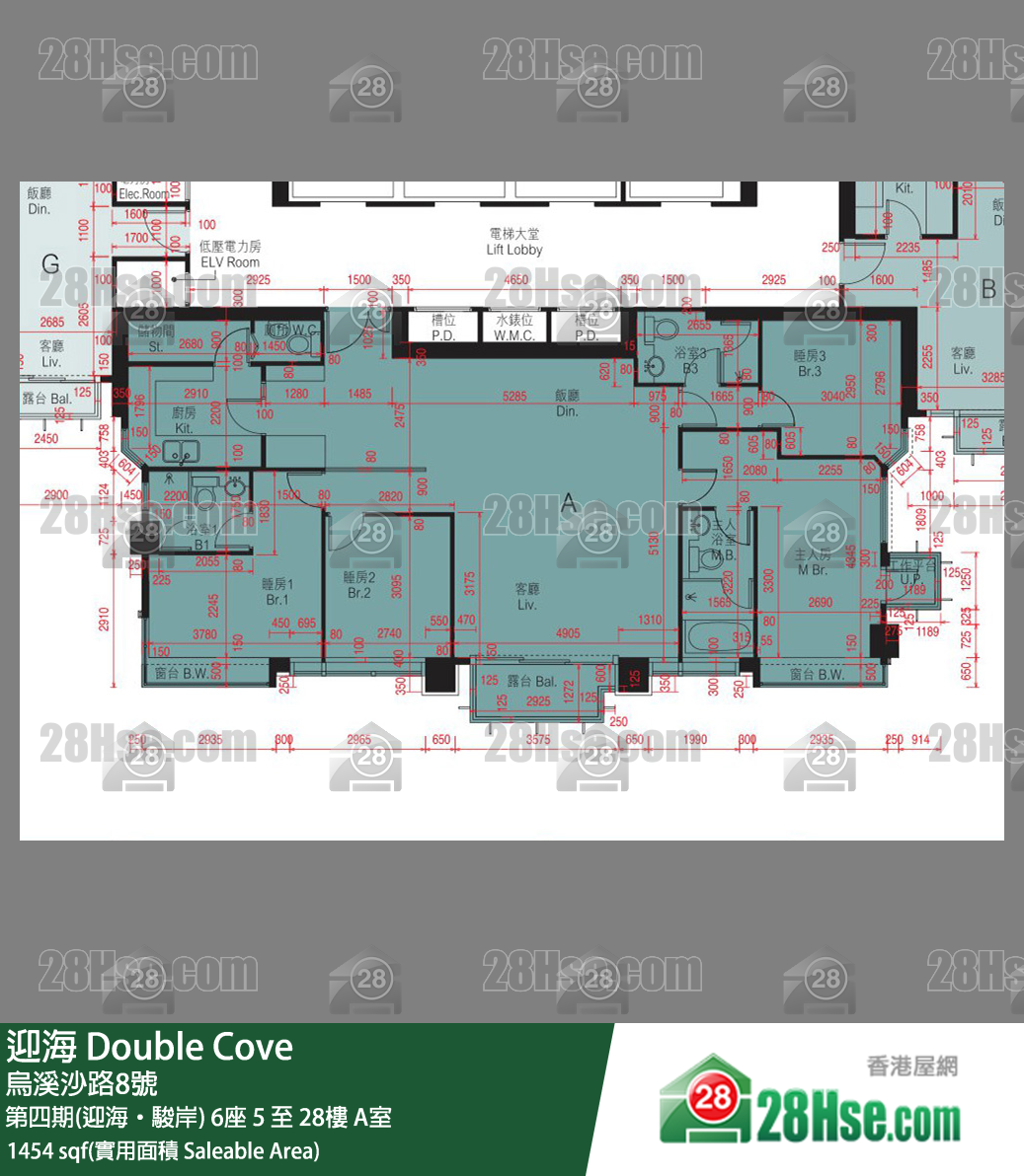 迎海 單位平面圖(由 28Hse 提供) 迎海 單位平面圖(由 28Hse 提供)