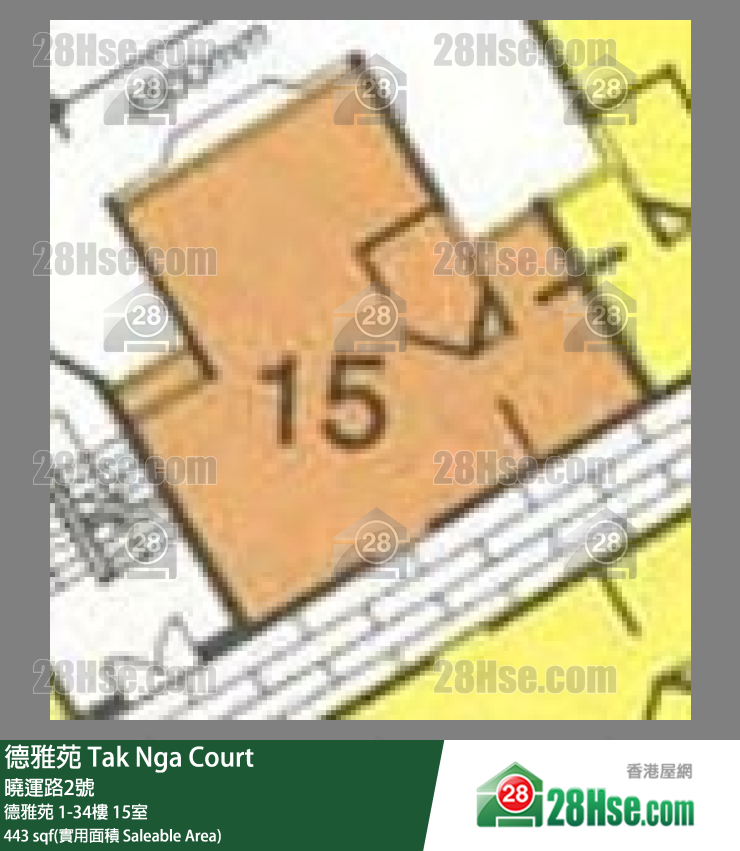 德雅苑 單位平面圖(由 28Hse 提供) 德雅苑 單位平面圖(由 28Hse 提供)