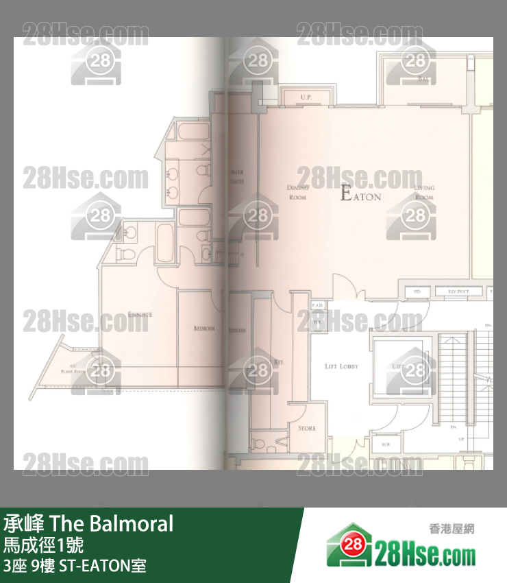 承峰 單位平面圖(由 28Hse 提供) 承峰 單位平面圖(由 28Hse 提供)