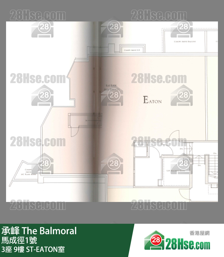 承峰 單位平面圖(由 28Hse 提供) 承峰 單位平面圖(由 28Hse 提供)