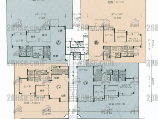 翡翠花园 Building 47座 地下 平面图