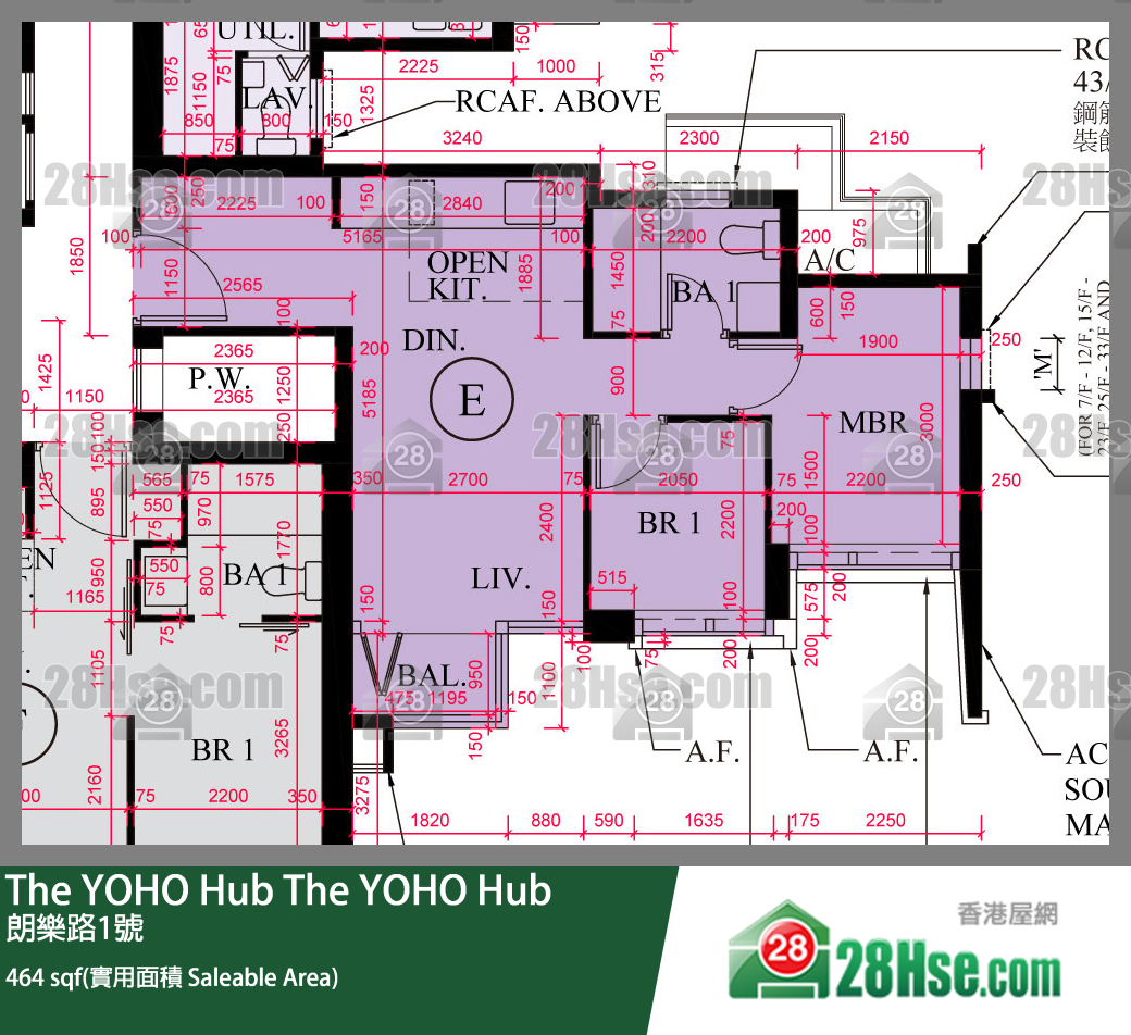 The Yoho Hub Unit FloorPlan (Provided by 28Hse) The Yoho Hub Unit FloorPlan (Provided by 28Hse)