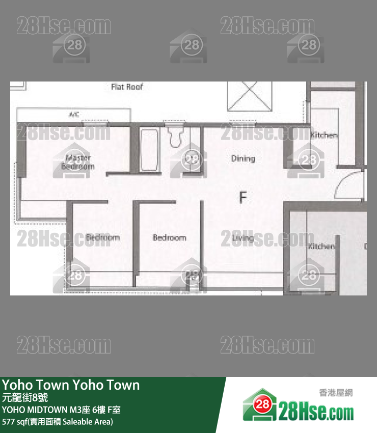 Yoho Midtown 單位平面圖(由 28Hse 提供) Yoho Midtown 單位平面圖(由 28Hse 提供)