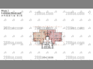 尔峦 菲利提诺大道(大厦) 2座 3楼 平面图
