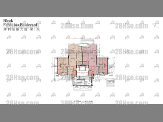 尔峦 菲利提诺大道(大厦) 1座 1楼 平面图