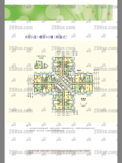 天盛苑 盛昭阁 (B座) 1-40楼 平面图