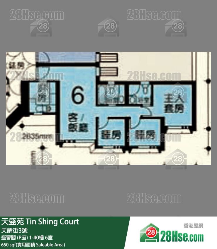 天盛苑 單位平面圖(由 28Hse 提供) 天盛苑 單位平面圖(由 28Hse 提供)
