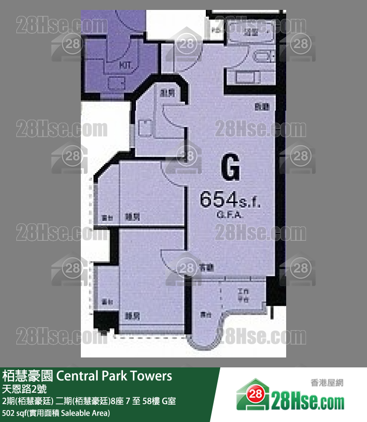栢慧豪園 單位平面圖(由 28Hse 提供) 栢慧豪園 單位平面圖(由 28Hse 提供)