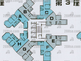 南浪海湾 3座 3-39楼 平面图