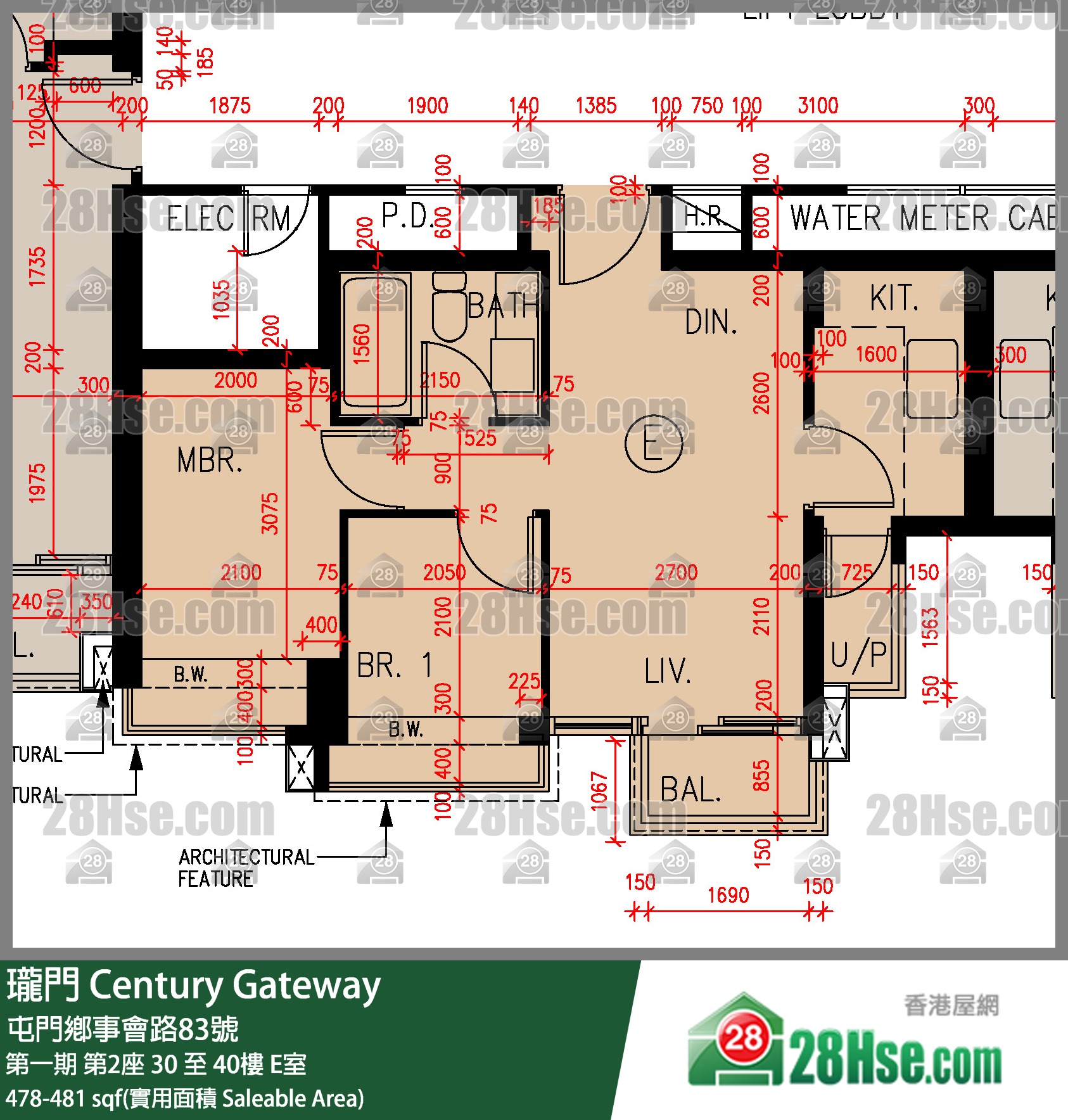 Century Gateway Unit FloorPlan (Provided by 28Hse) Century Gateway Unit FloorPlan (Provided by 28Hse)