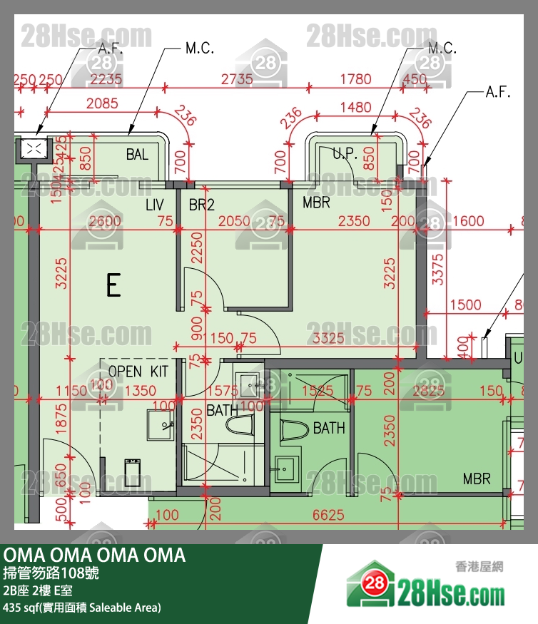 OMA OMA 單位平面圖(由 28Hse 提供) OMA OMA 單位平面圖(由 28Hse 提供)
