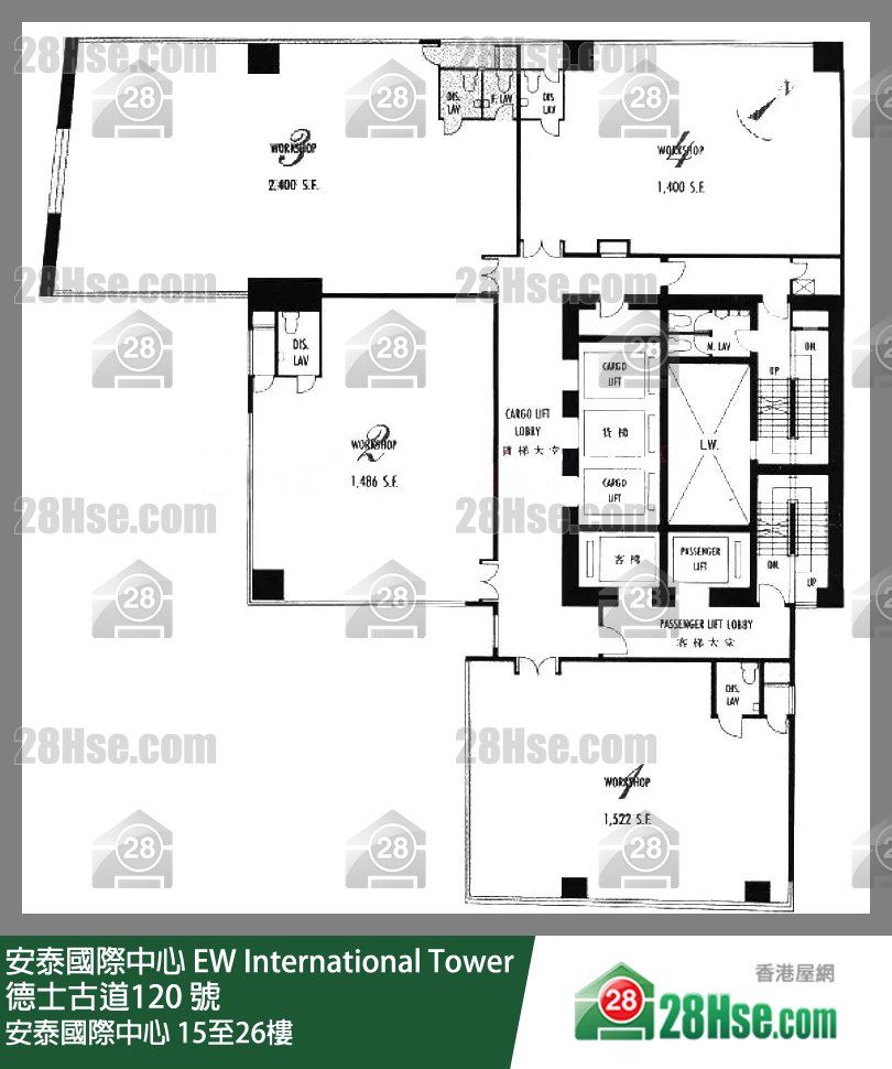 安泰國際中心 15-26樓 平面圖 安泰國際中心 15-26樓 平面圖