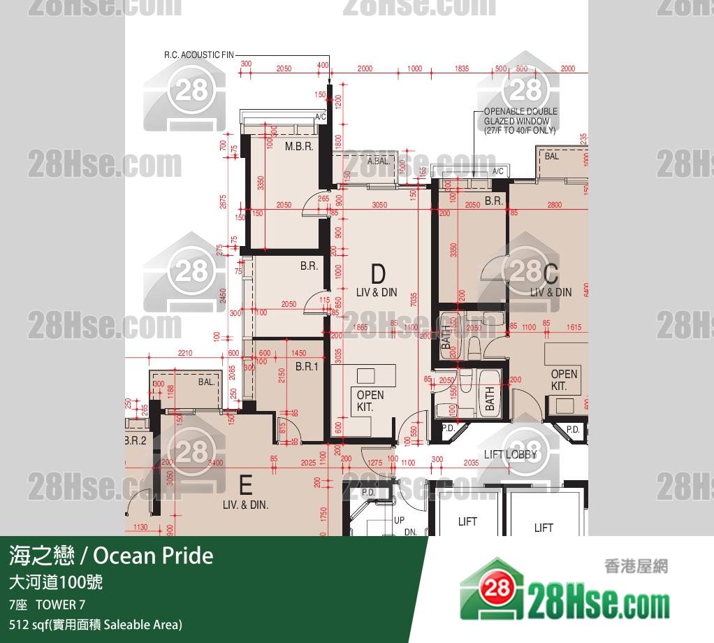 海之戀 海之戀 7座 27樓 D室 平面圖 海之戀 海之戀 7座 27樓 D室 平面圖