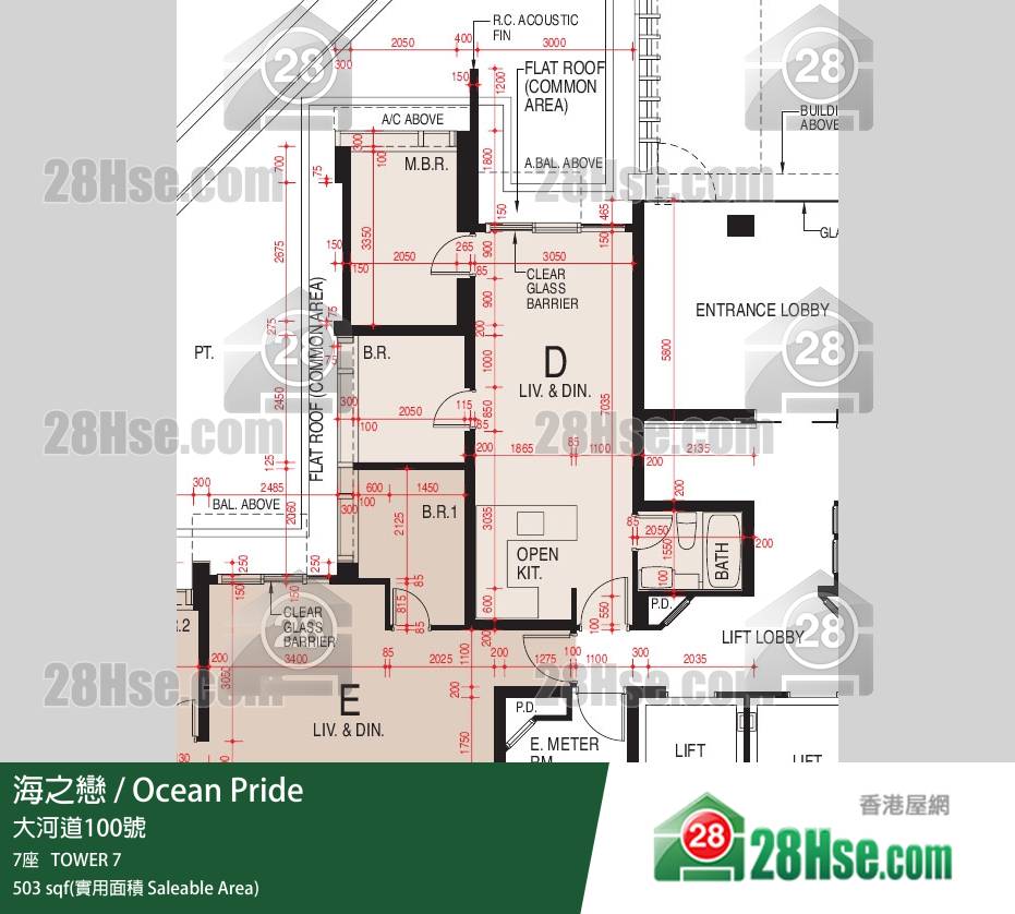 海之戀 海之戀 7座 6樓 D室 平面圖 海之戀 海之戀 7座 6樓 D室 平面圖