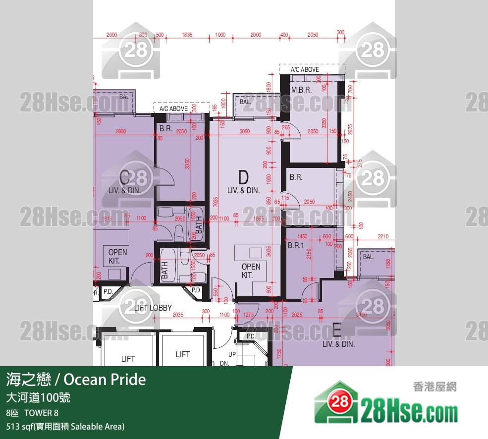 海之戀 海之戀 8座 26樓 D室 平面圖 海之戀 海之戀 8座 26樓 D室 平面圖