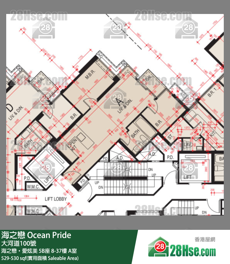 海之戀 單位平面圖(由 28Hse 提供) 海之戀 單位平面圖(由 28Hse 提供)