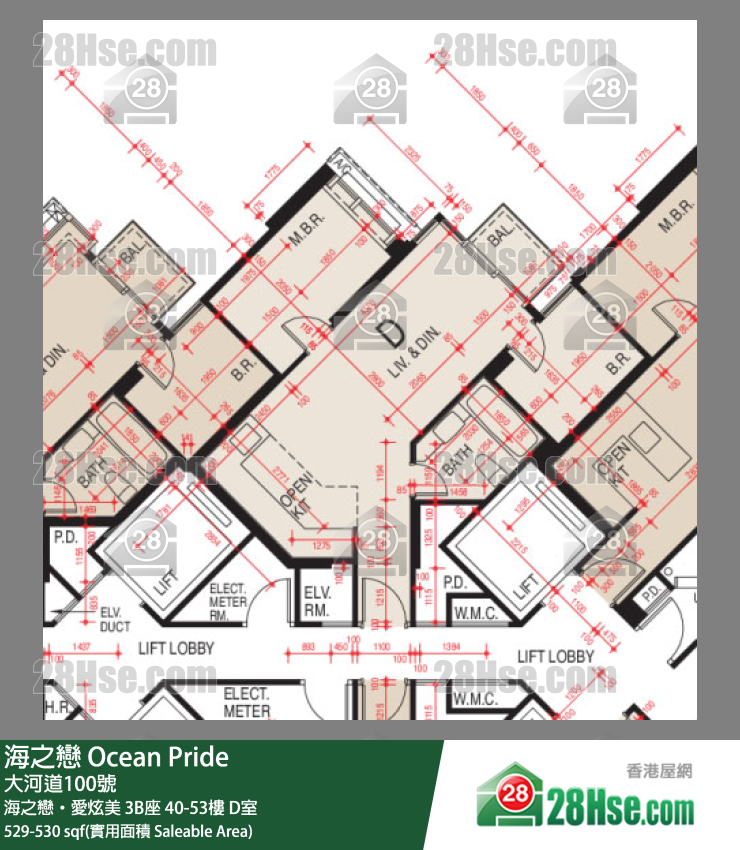 海之戀 單位平面圖(由 28Hse 提供) 海之戀 單位平面圖(由 28Hse 提供)