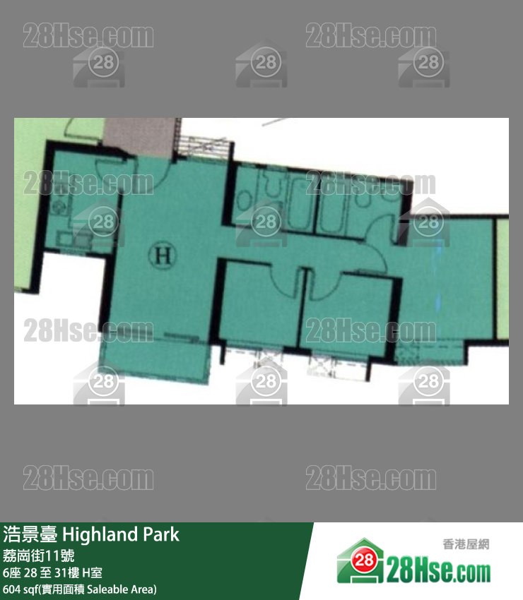 Highland Park Unit FloorPlan (Provided by 28Hse) Highland Park Unit FloorPlan (Provided by 28Hse)