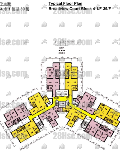 雅涛阁 第四座 1-39楼 平面图