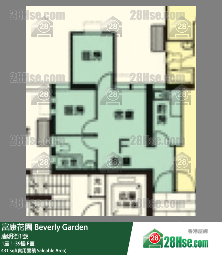 富康花園 單位平面圖(由 28Hse 提供) 富康花園 單位平面圖(由 28Hse 提供)
