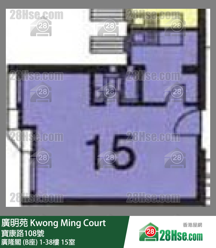 廣明苑 單位平面圖(由 28Hse 提供) 廣明苑 單位平面圖(由 28Hse 提供)