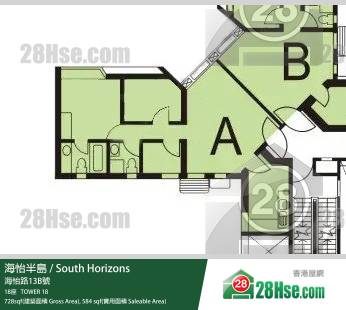 海怡半島 18座 23樓 A室 平面圖 海怡半島 18座 23樓 A室 平面圖