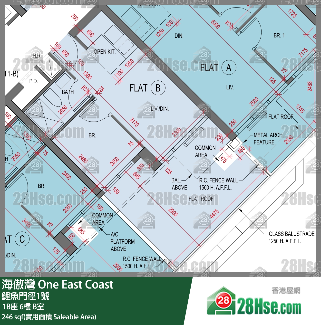 海傲灣 單位平面圖(由 28Hse 提供) 海傲灣 單位平面圖(由 28Hse 提供)