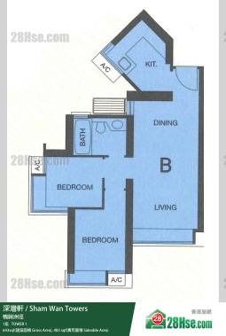 深灣軒 1座 50樓 B室 平面圖 深灣軒 1座 50樓 B室 平面圖