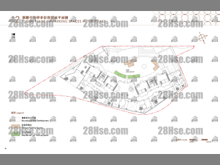 天御  1期 停车位平面图 平面图