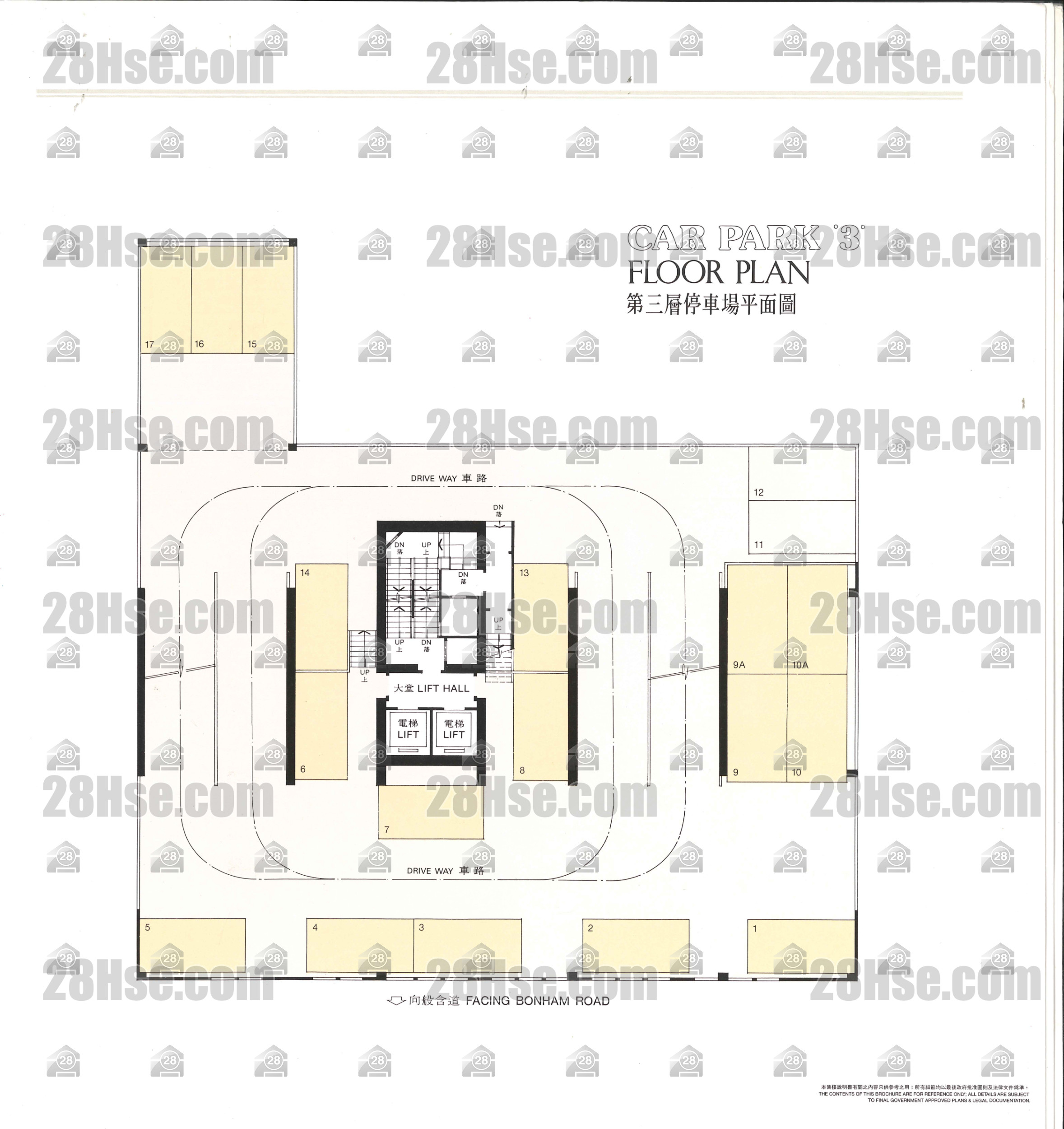 Skylight Tower 停車位平面圖 FloorPlan Skylight Tower 停車位平面圖 FloorPlan