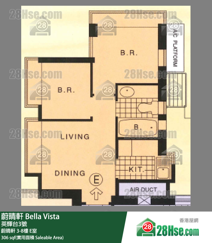 蔚晴軒 單位平面圖(由 28Hse 提供) 蔚晴軒 單位平面圖(由 28Hse 提供)