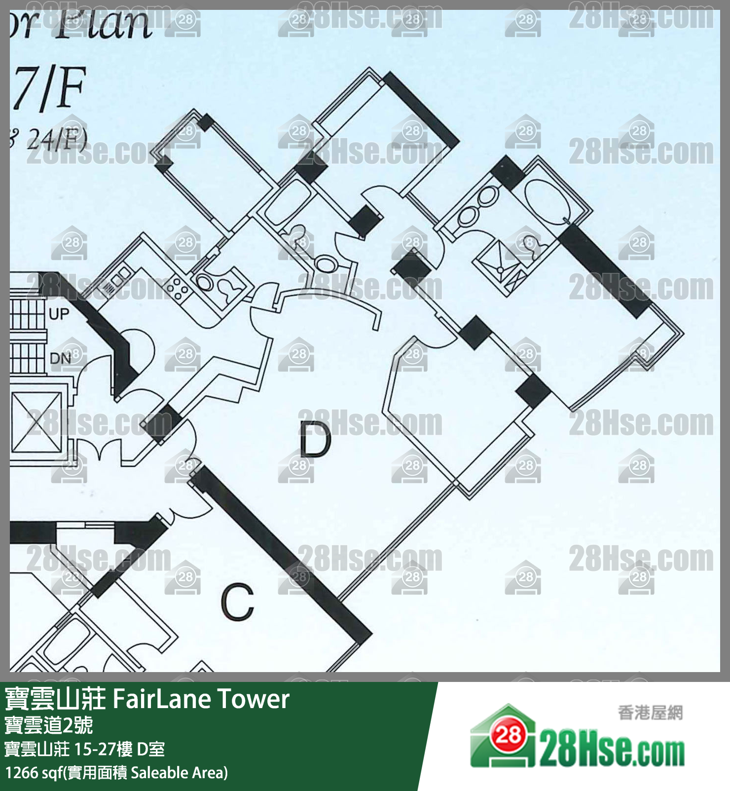寶雲山莊 單位平面圖(由 28Hse 提供) 寶雲山莊 單位平面圖(由 28Hse 提供)