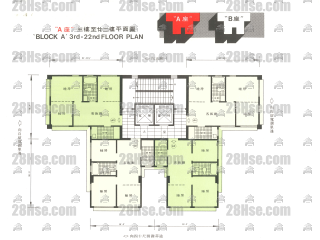 建利大厦 A座 3-22楼 平面图