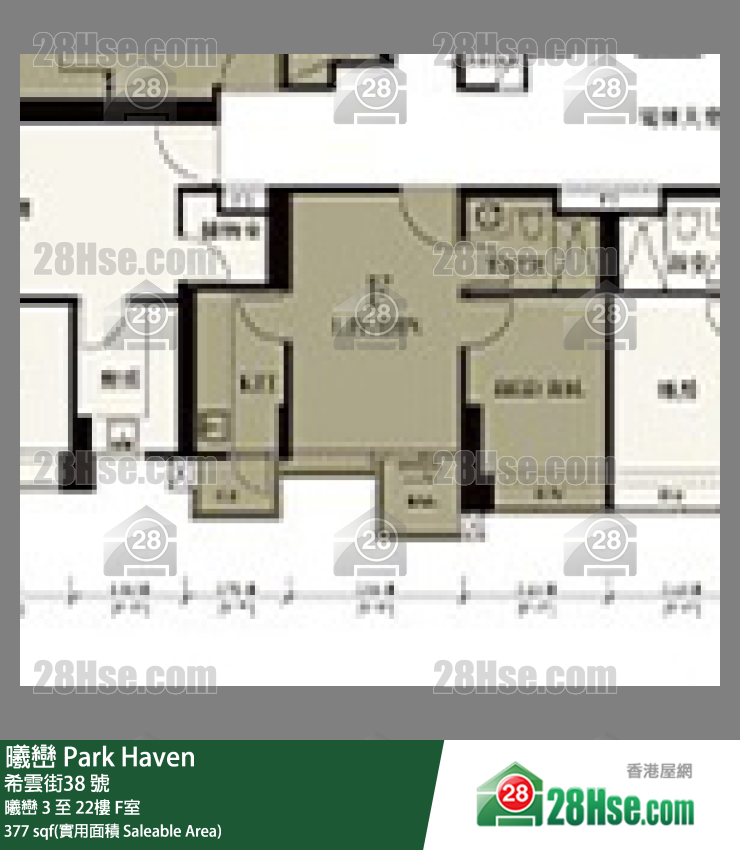 曦巒 單位平面圖(由 28Hse 提供) 曦巒 單位平面圖(由 28Hse 提供)