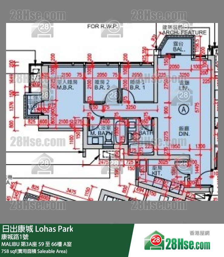 MALIBU 单位平面图(由 28Hse 提供) MALIBU 单位平面图(由 28Hse 提供)
