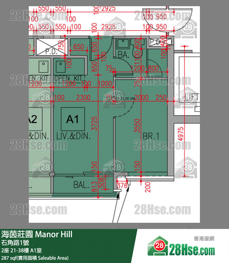 Manor Hill Unit FloorPlan (Provided by 28Hse) Manor Hill Unit FloorPlan (Provided by 28Hse)