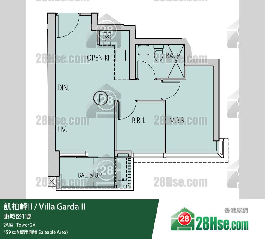 凱柏峰 II 2A座 59樓 F室 平面圖 凱柏峰 II 2A座 59樓 F室 平面圖