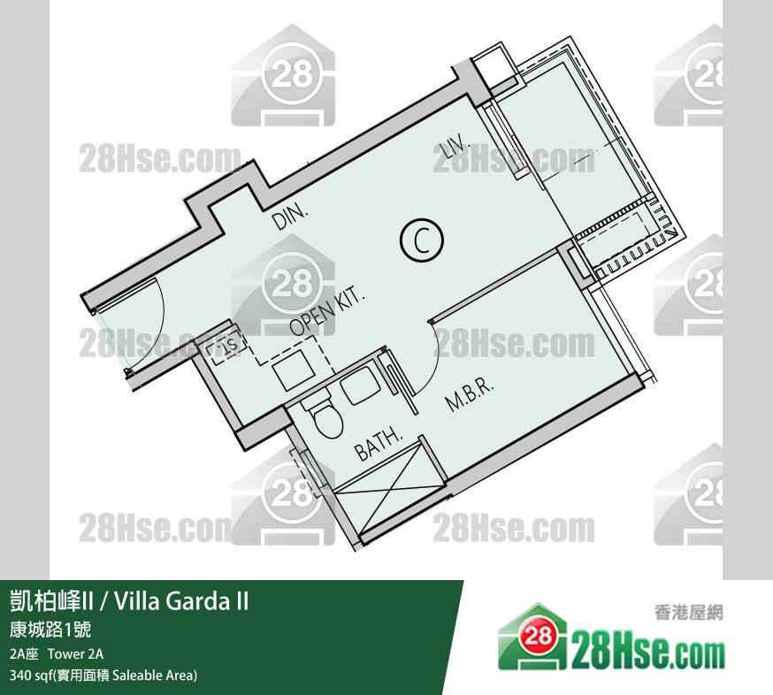凱柏峰 II 2A座 57樓 C室 平面圖 凱柏峰 II 2A座 57樓 C室 平面圖